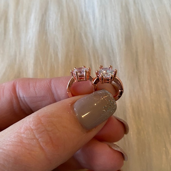 CZ Hoop Earrings - Picture 4 of 4